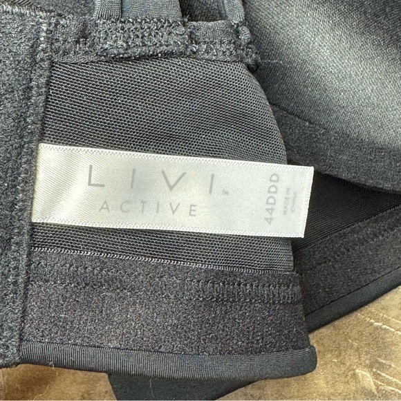 Livi Active Pink and Black Sports Bra with Strappy Back - Picture 7 of 10